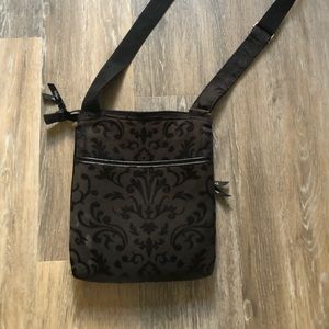 Black on black embroidered thirty one Crossbody